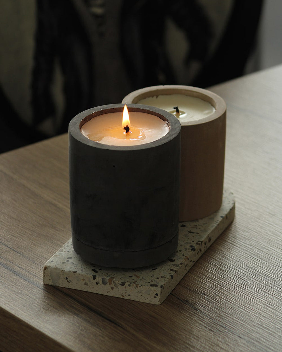 Scented Concrete Candle