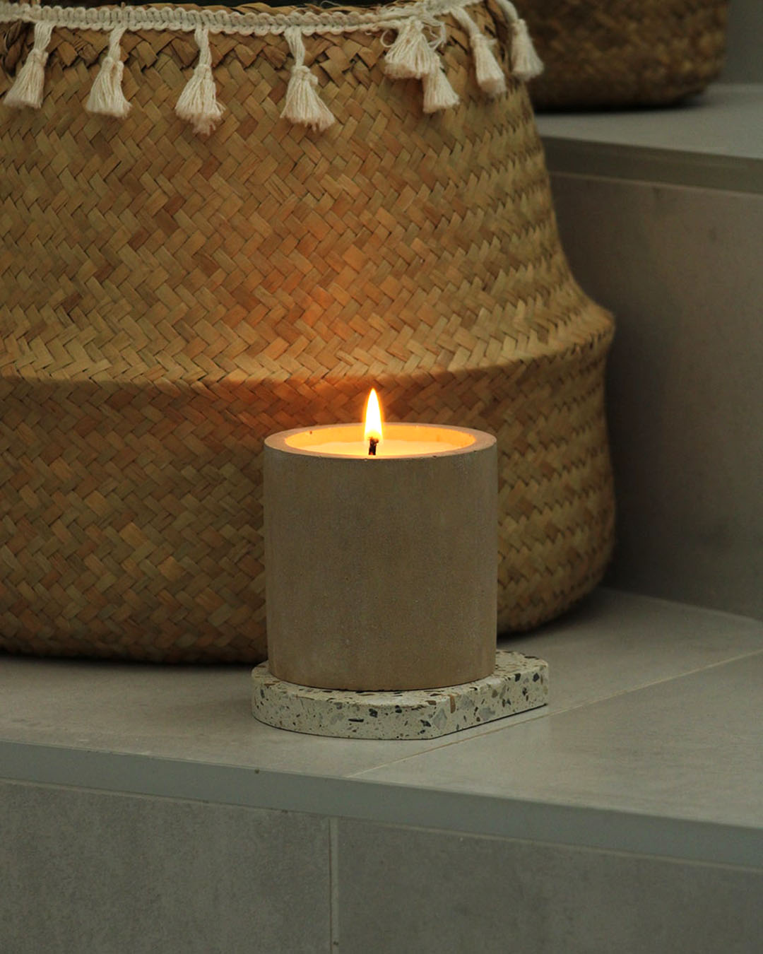 Scented Concrete Candle