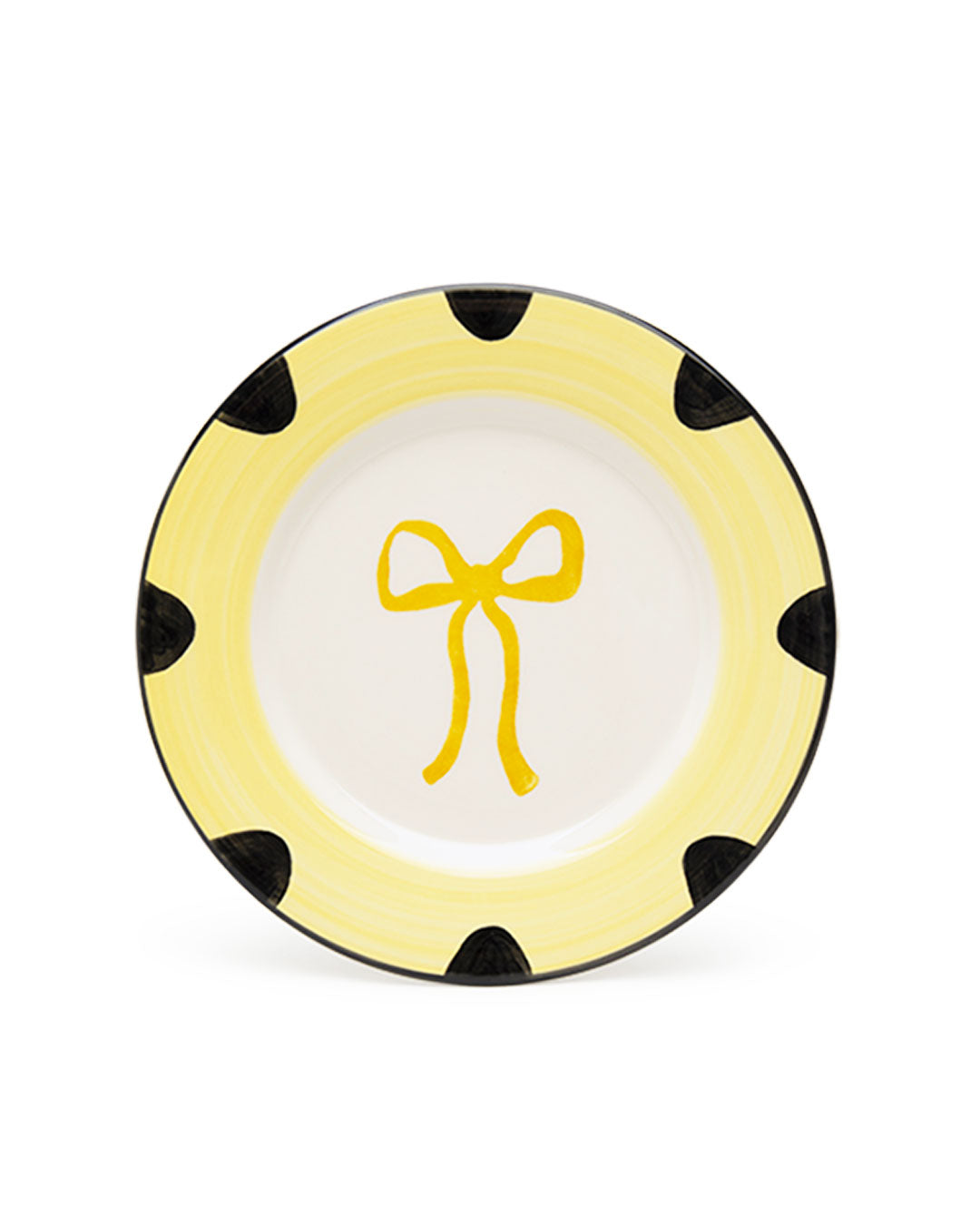 Piatto da dessert a fiocco - Giallo