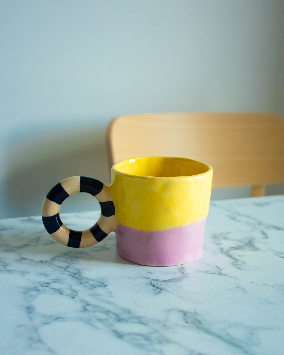 Circle cup - pink & yellow gradient