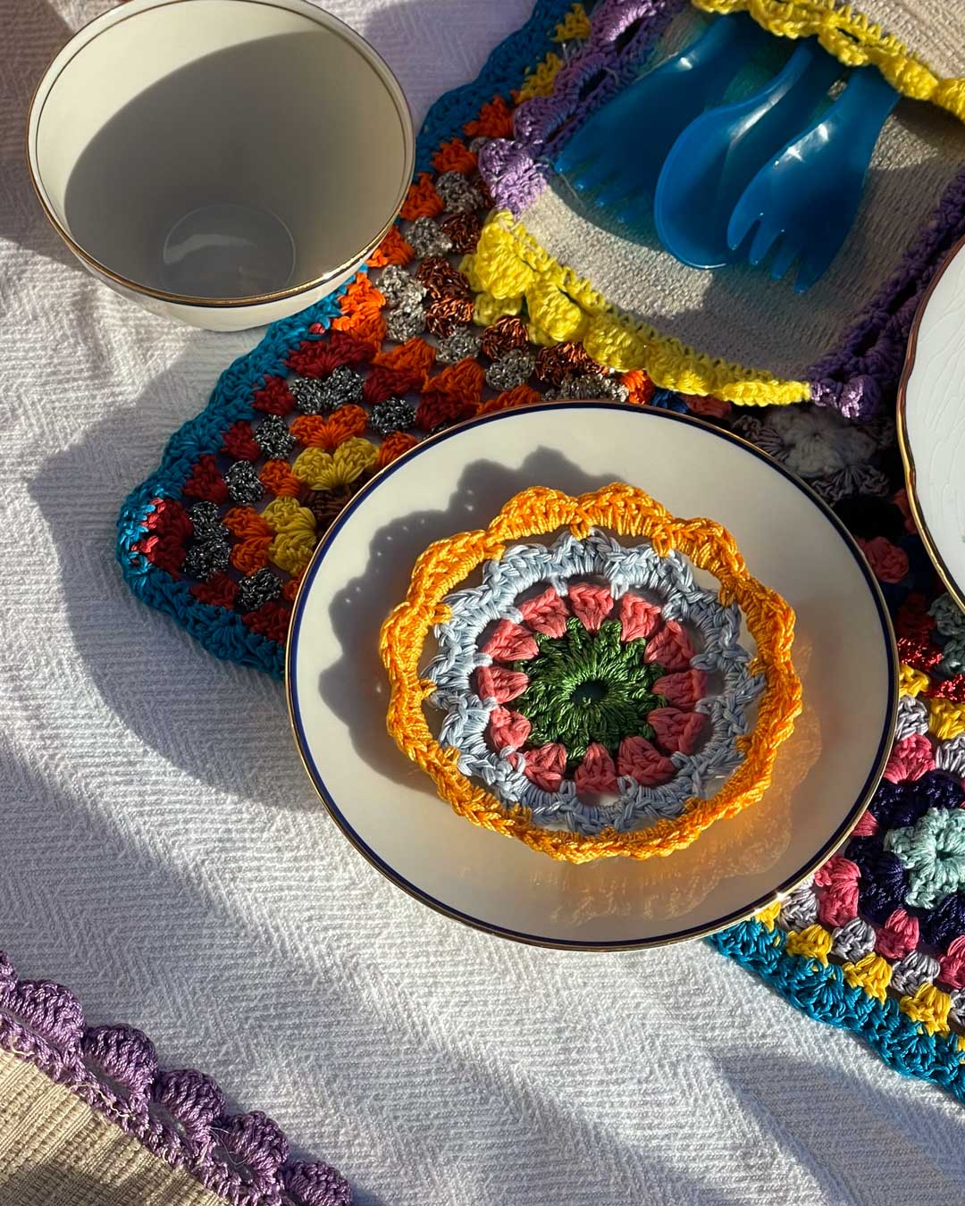 Handmade crochet coaster - Almace
