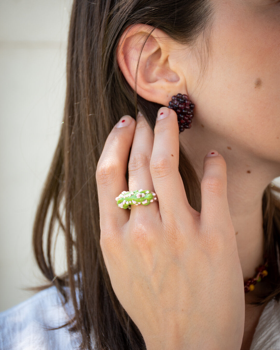 Botanic Clash - Bague en verre de Murano
