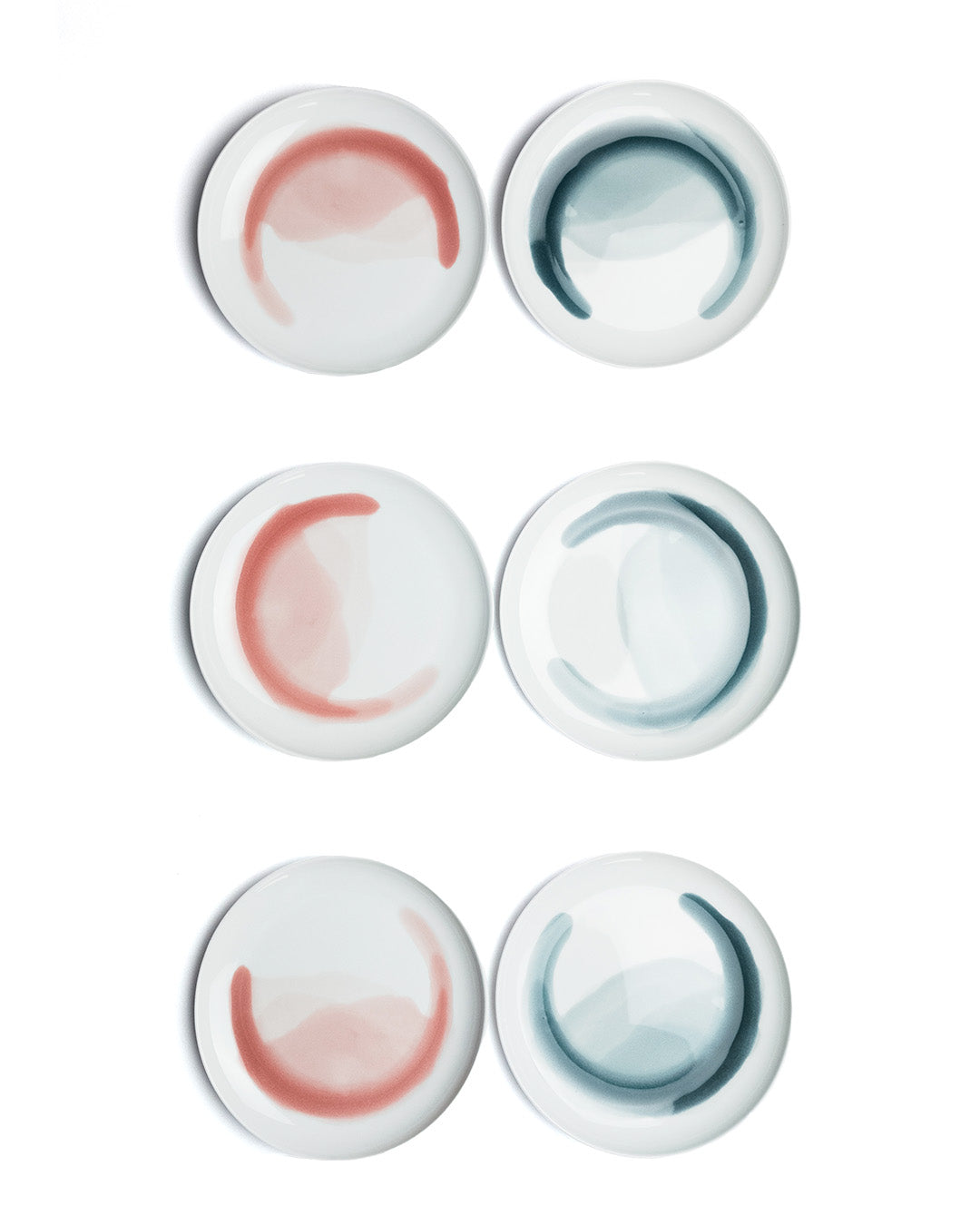 POOL porcelain small plates MIX - Set of 6 (-22%)