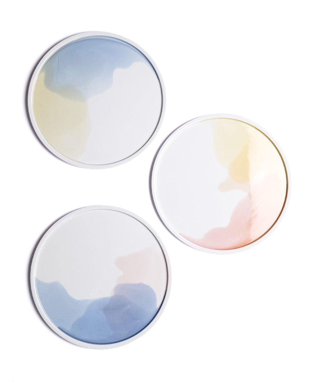 AQUA porcelain platters MIX - Set of 3 (-16%)