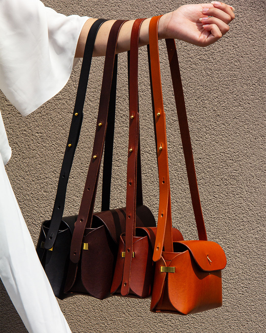 Mini Dumpling Bag vegetable tanned leather Anthenay