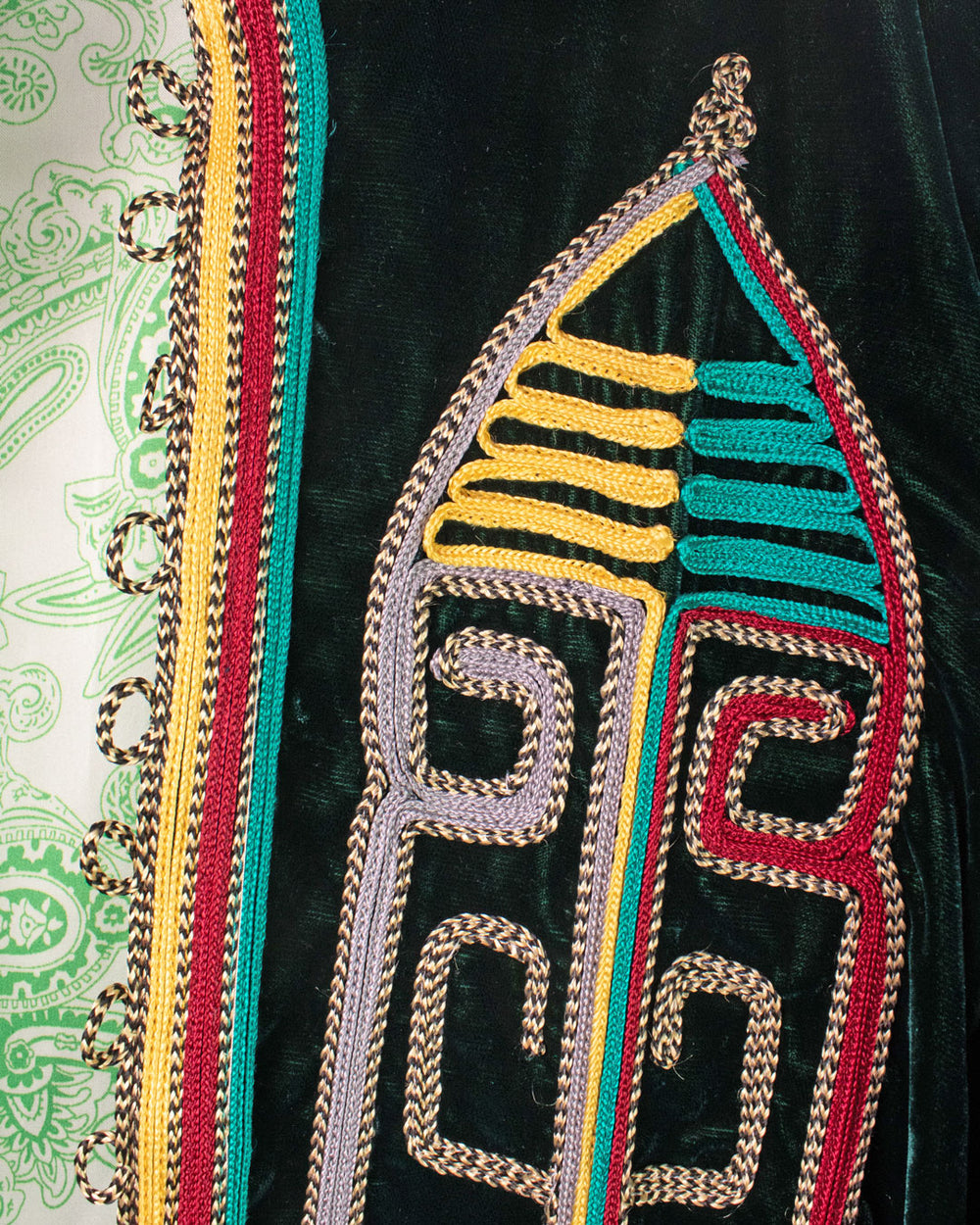 Lalam Asliah Velvet Jacket Green - Lalam Morocco