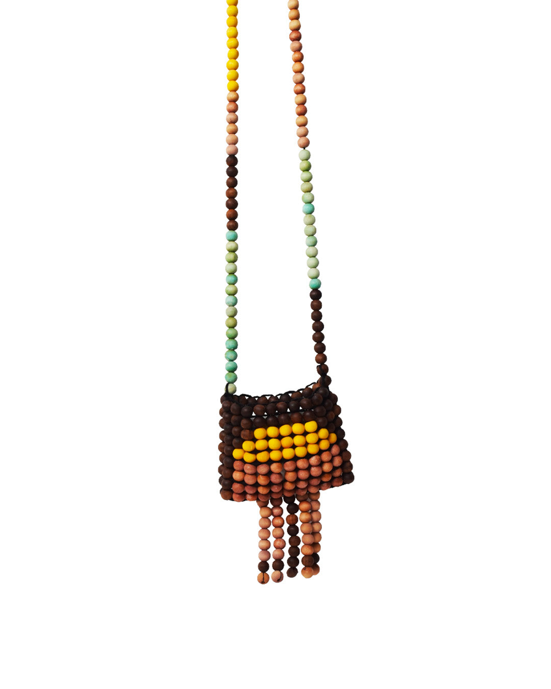 "Festival" beaded mini neck pouch