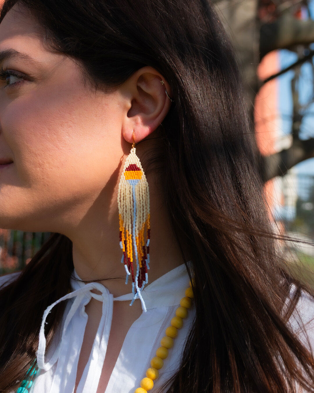 "Sunrise" beaded earrings