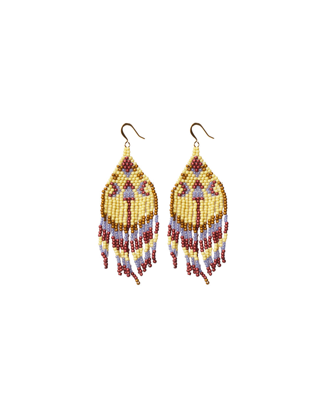 "Texas Moon" beaded earrings