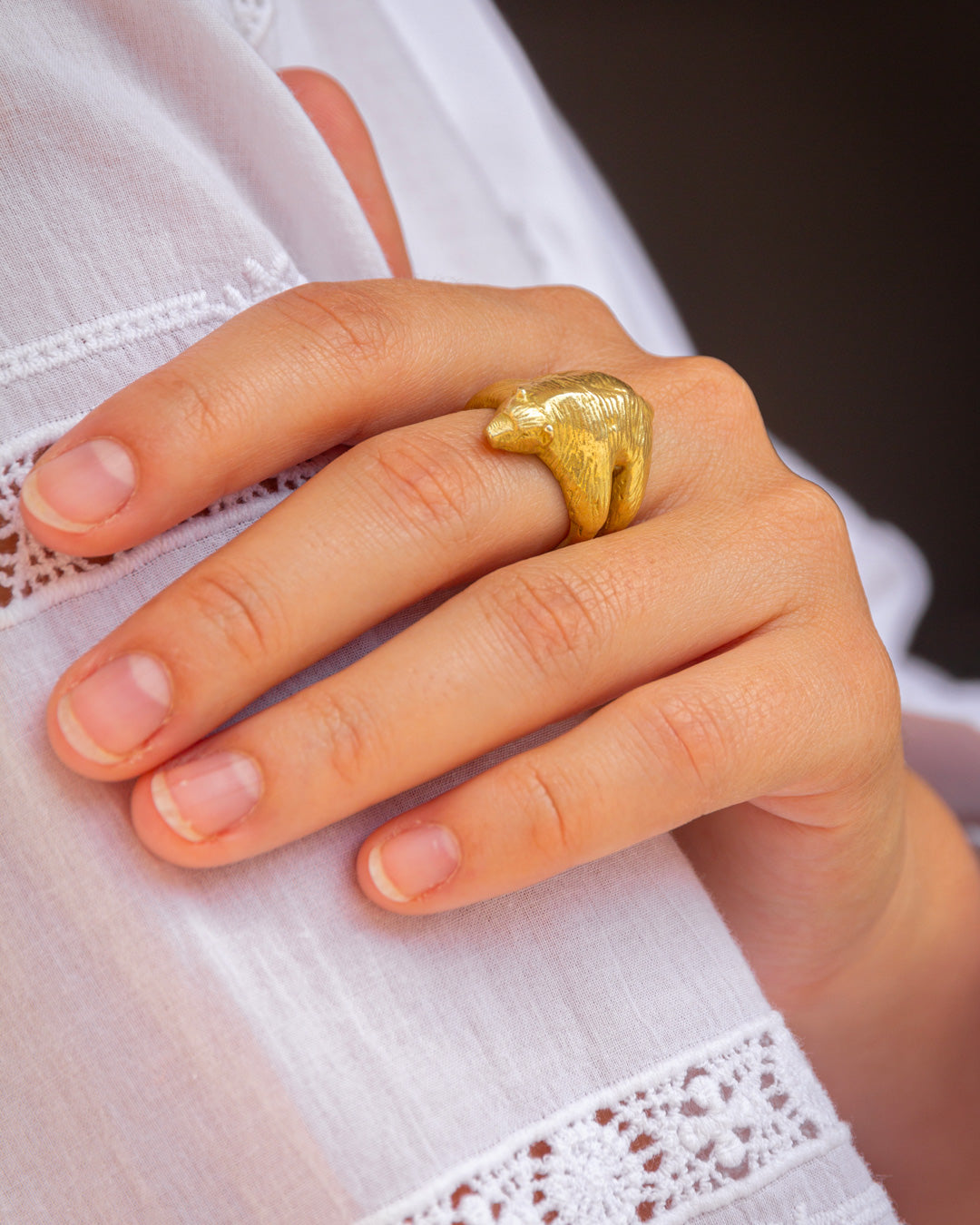 Gold bear clearance ring