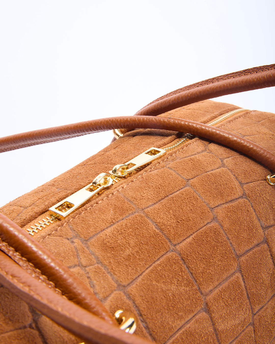 Bella Suede Bag - Caramel
