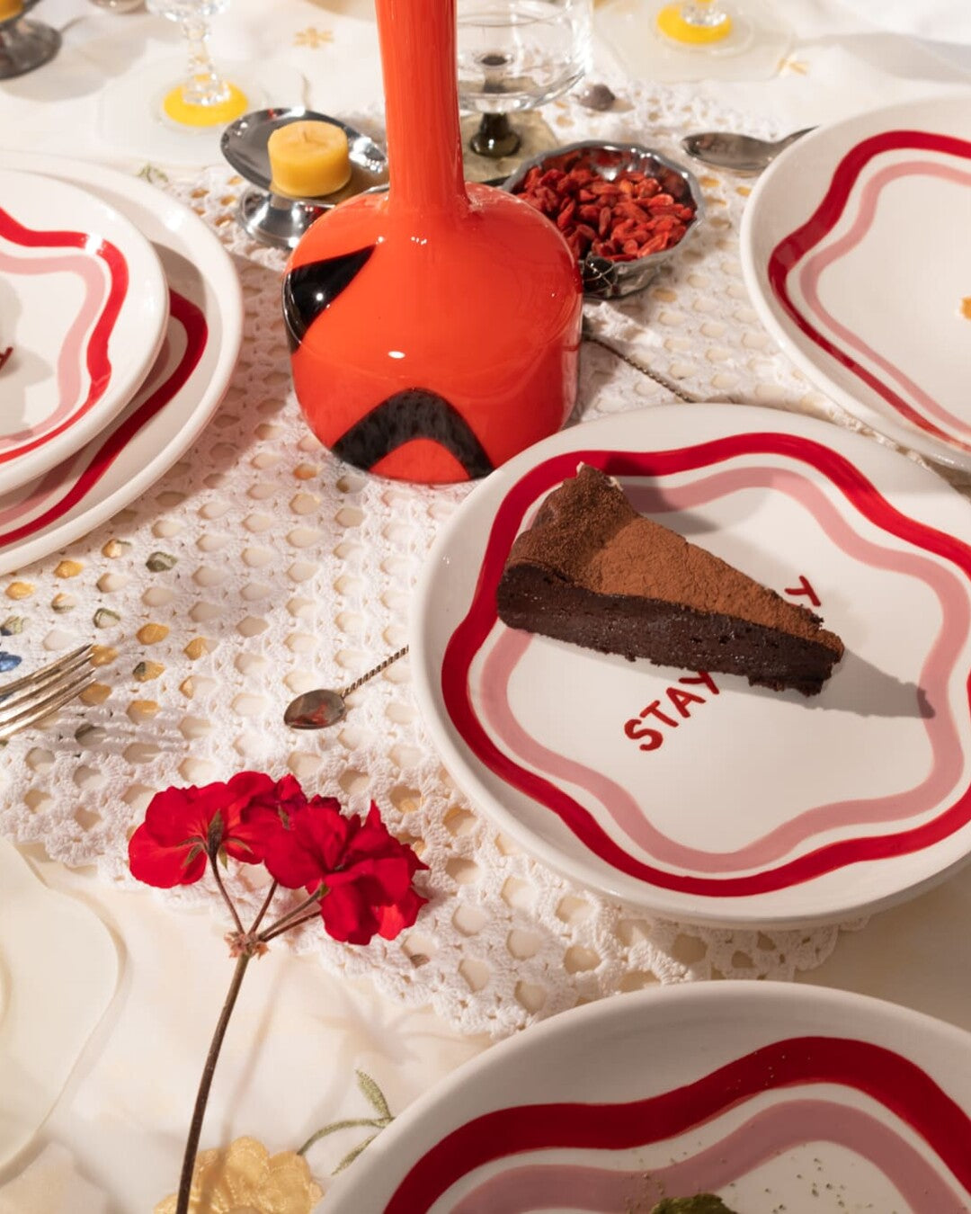 STAY AWAY dessert plate