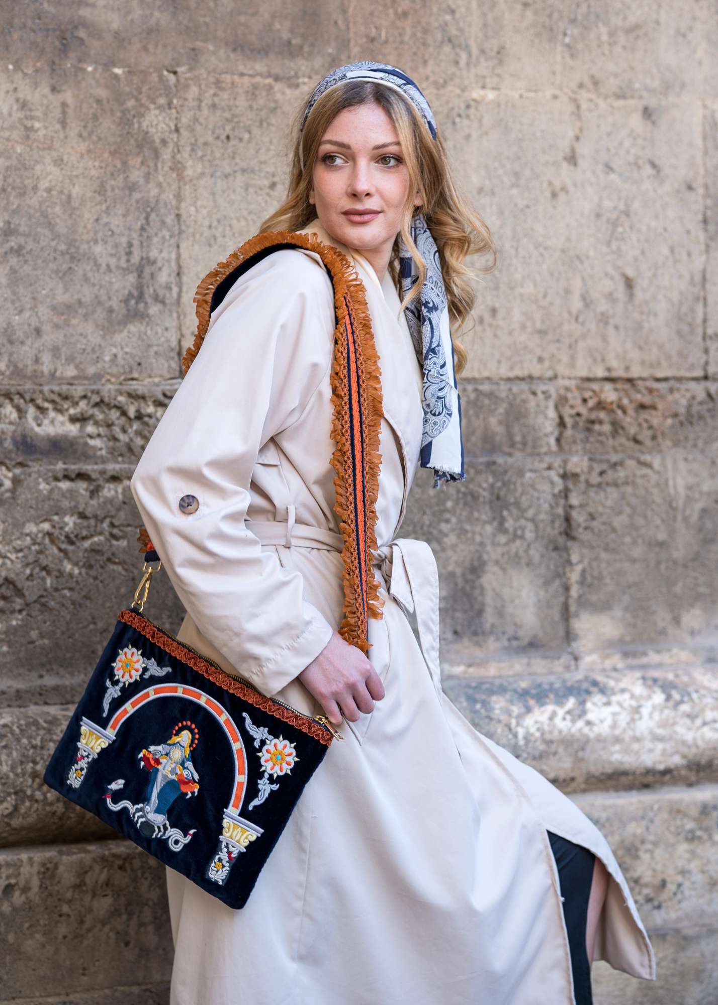 Embroidered Clutch Bag - Immacolata