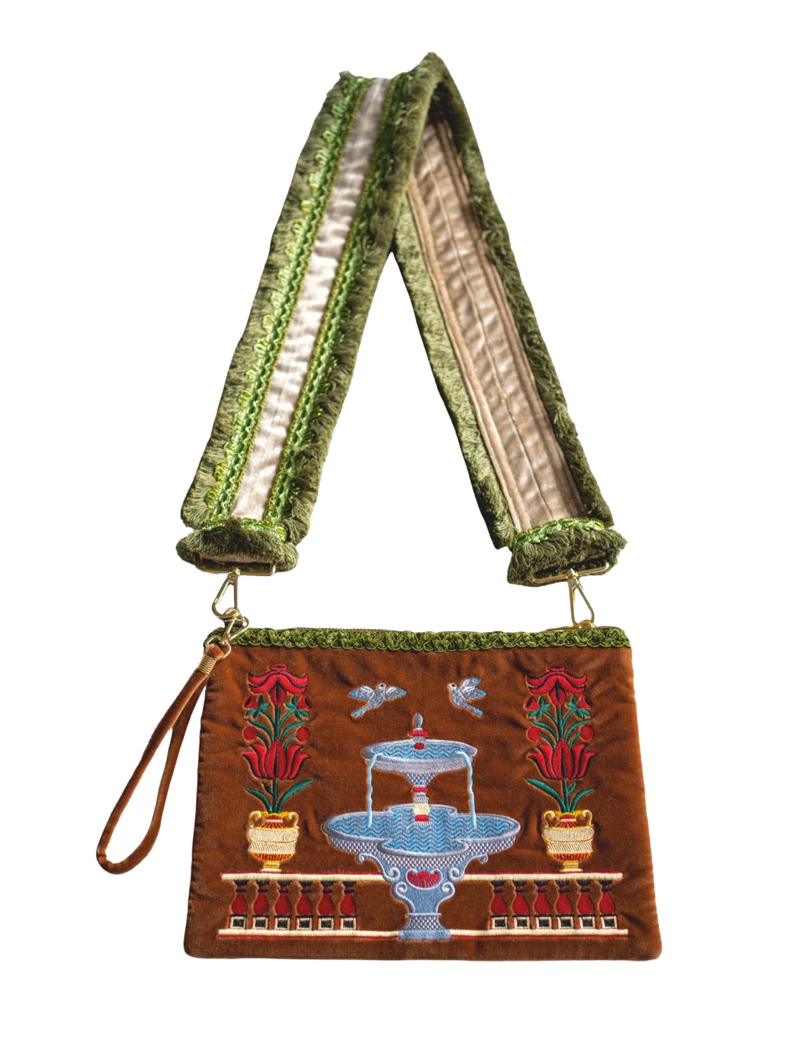 Embroidered Clutch Bag - Belvedere