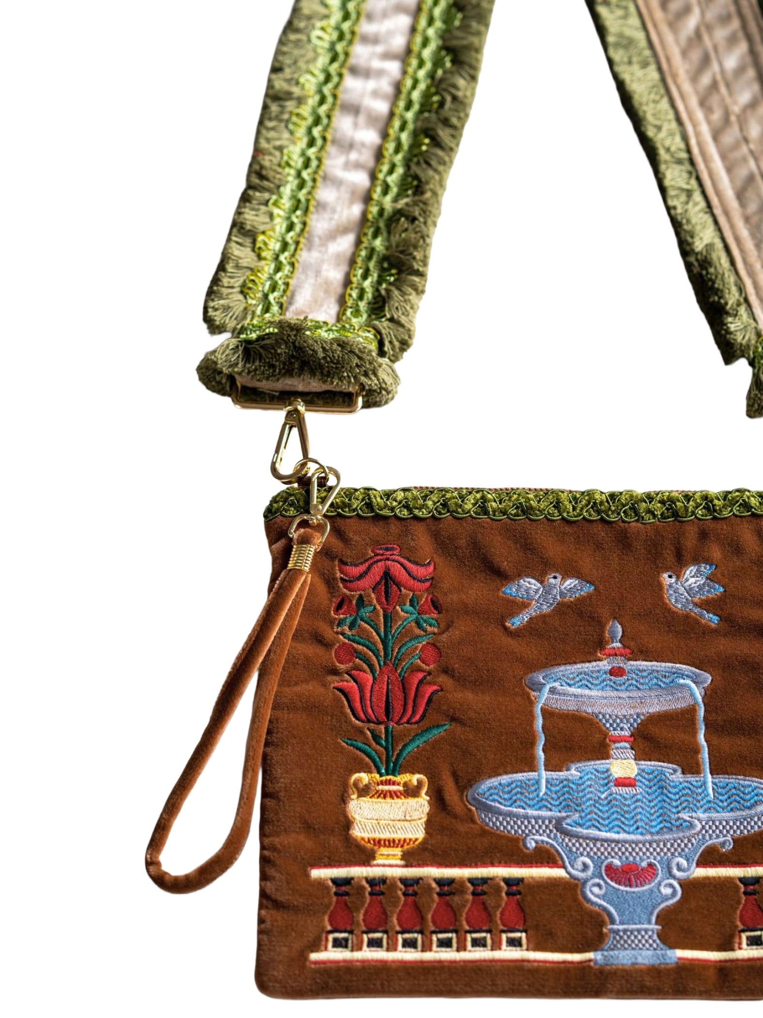 Embroidered Clutch Bag - Belvedere