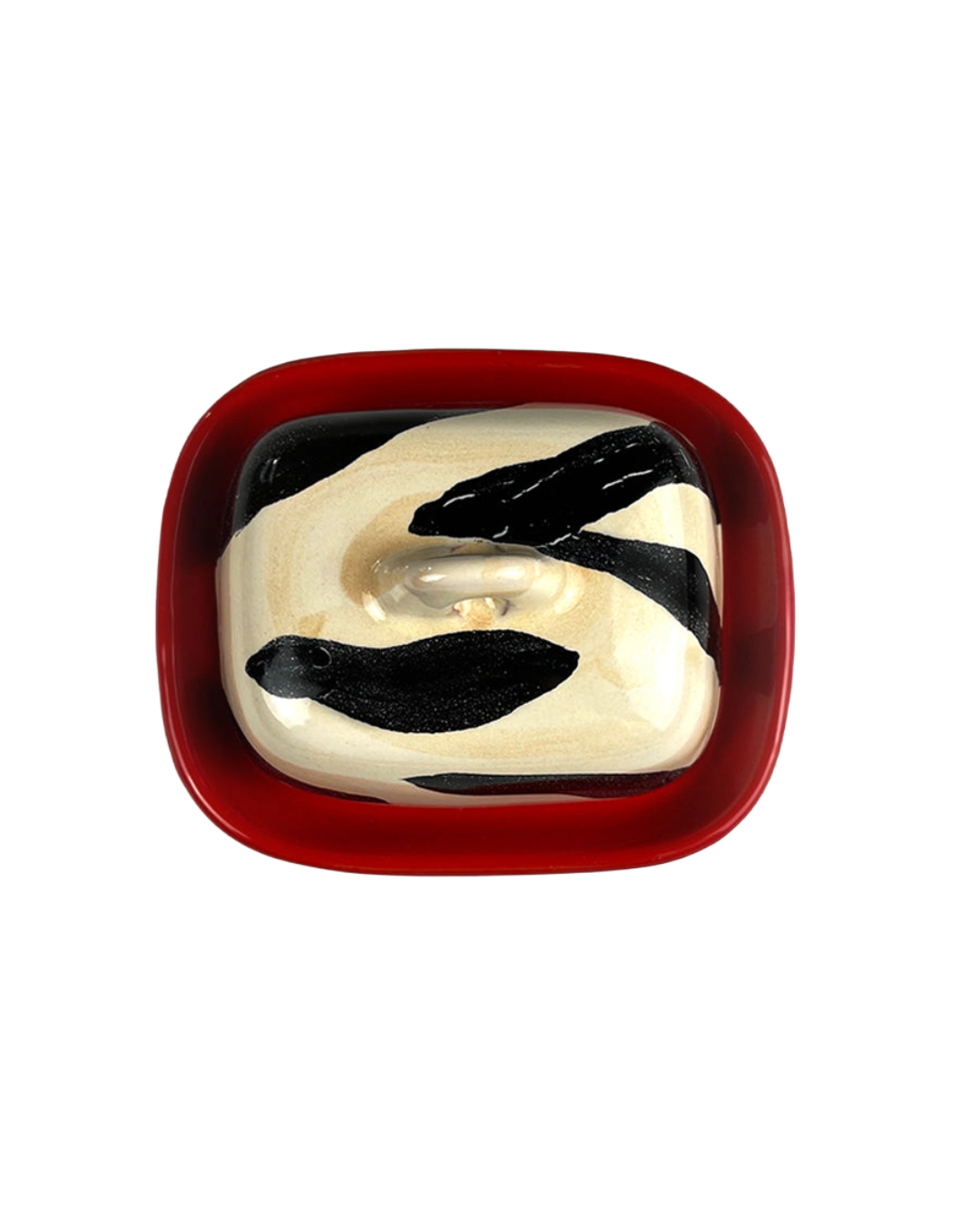 Zebra Butter Dish