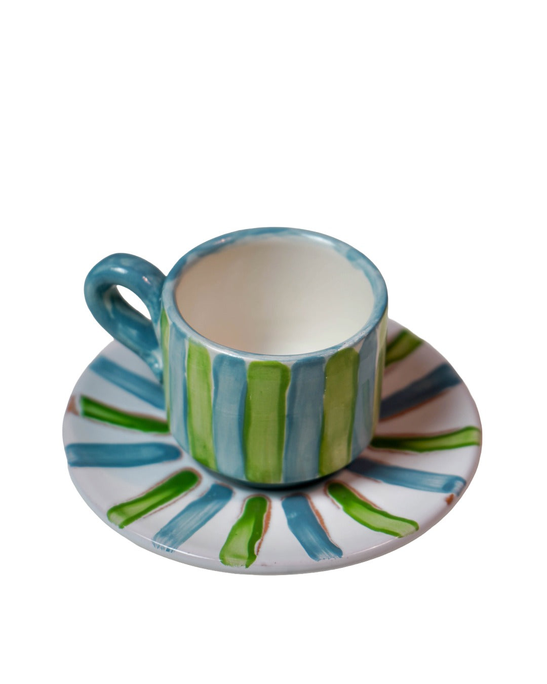 Espresso Cup and Saucer with Stripes