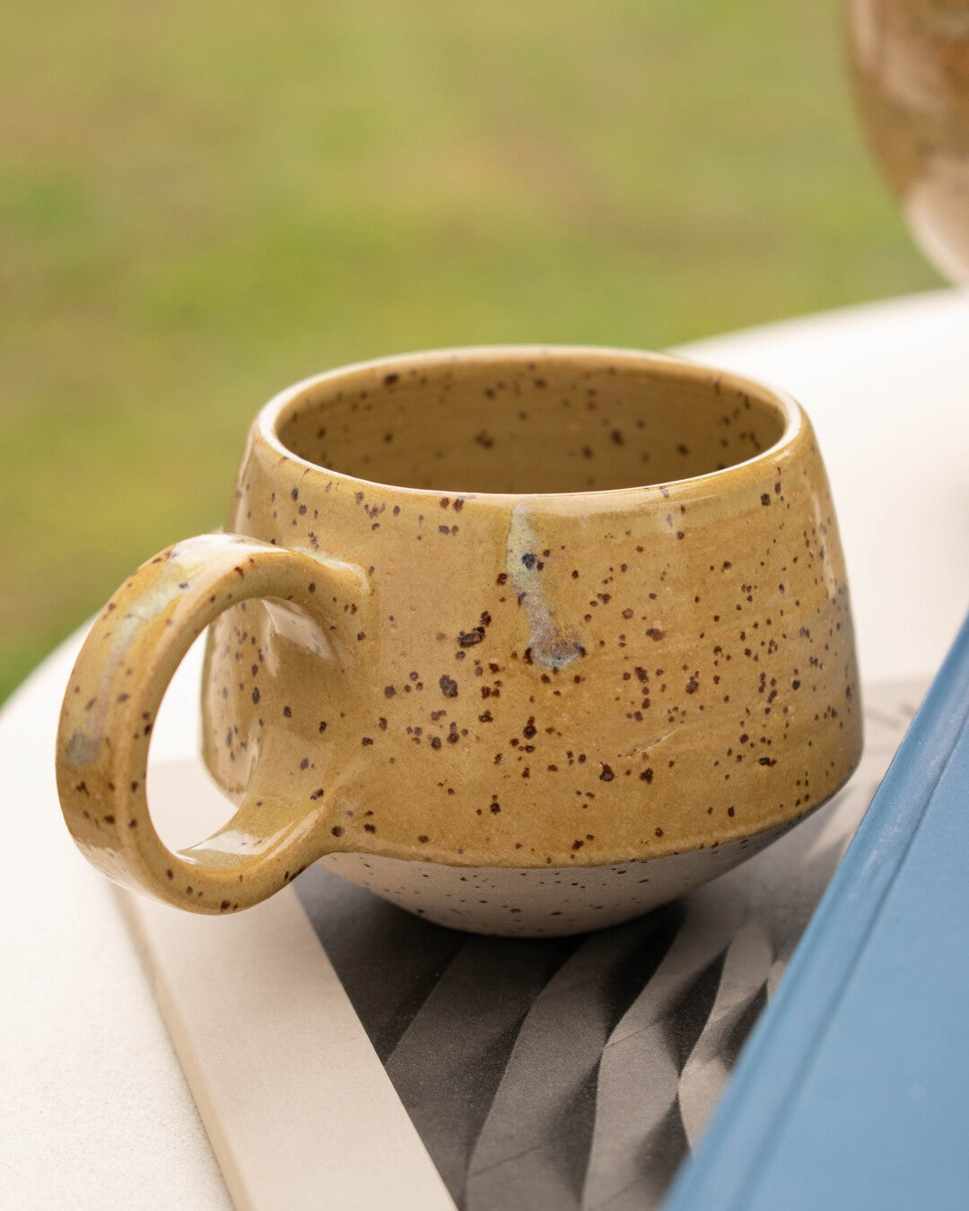 speckled clay handmade cup - Cami Studio