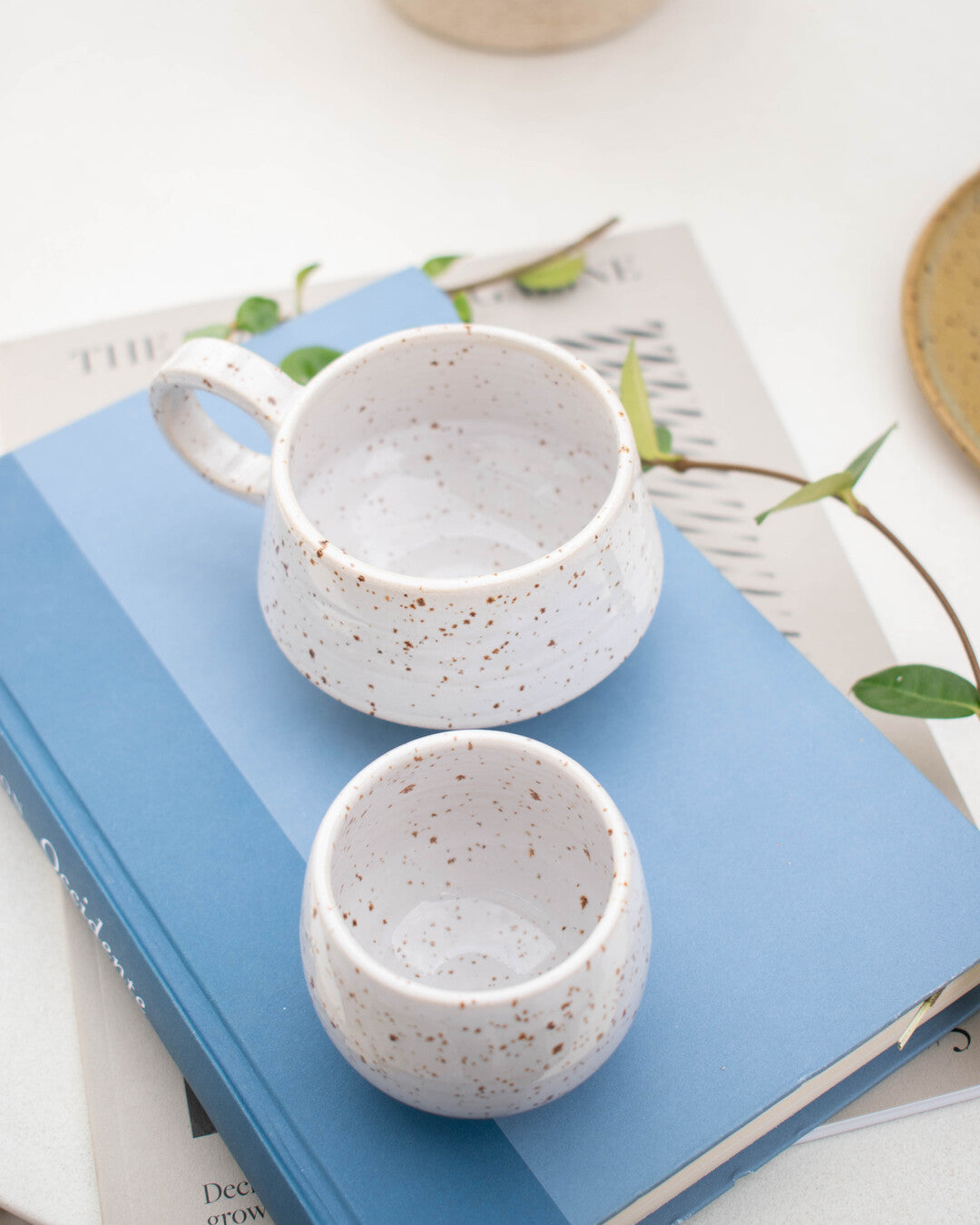 speckled clay handmade cup - Cami Studio