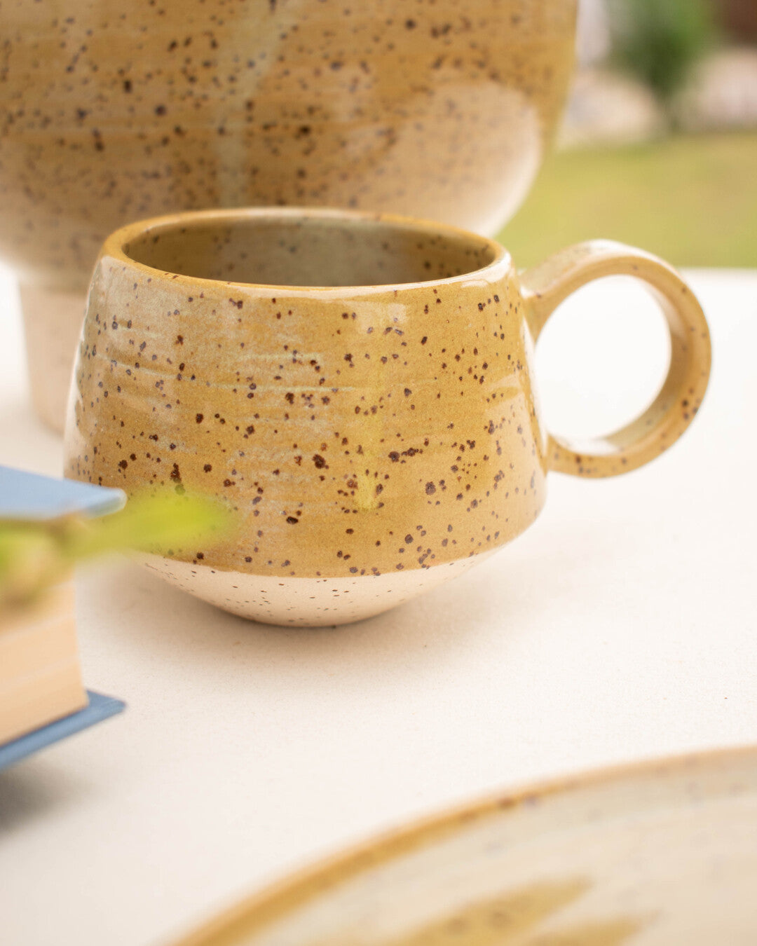 speckled clay handmade cup - Cami Studio