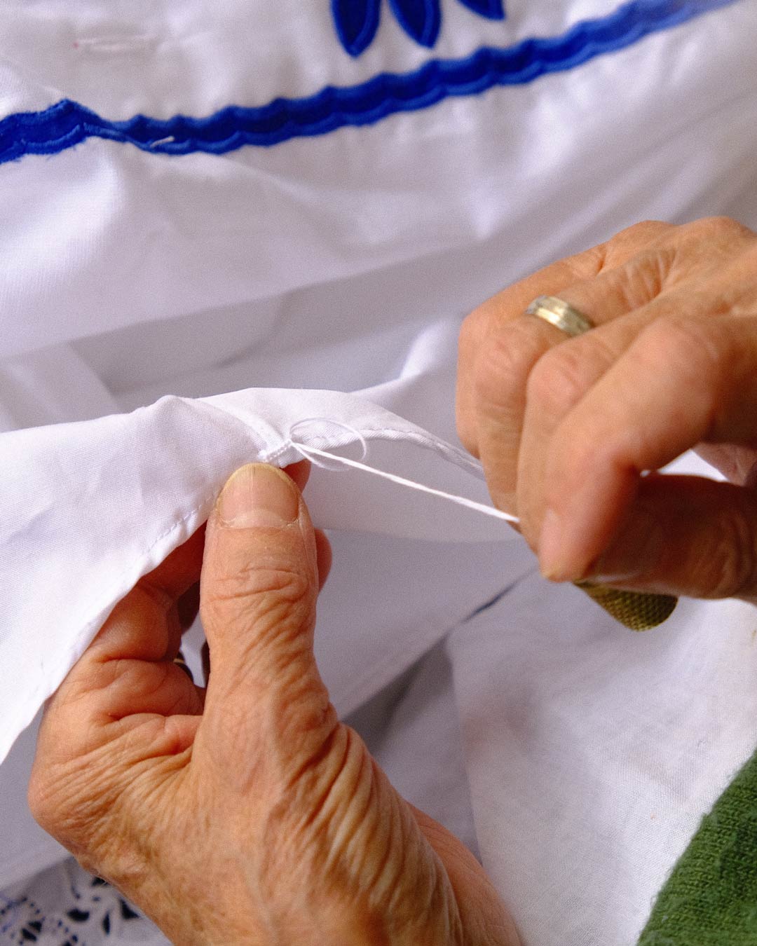 Set pigiama ricamato di lusso - Calce bianco