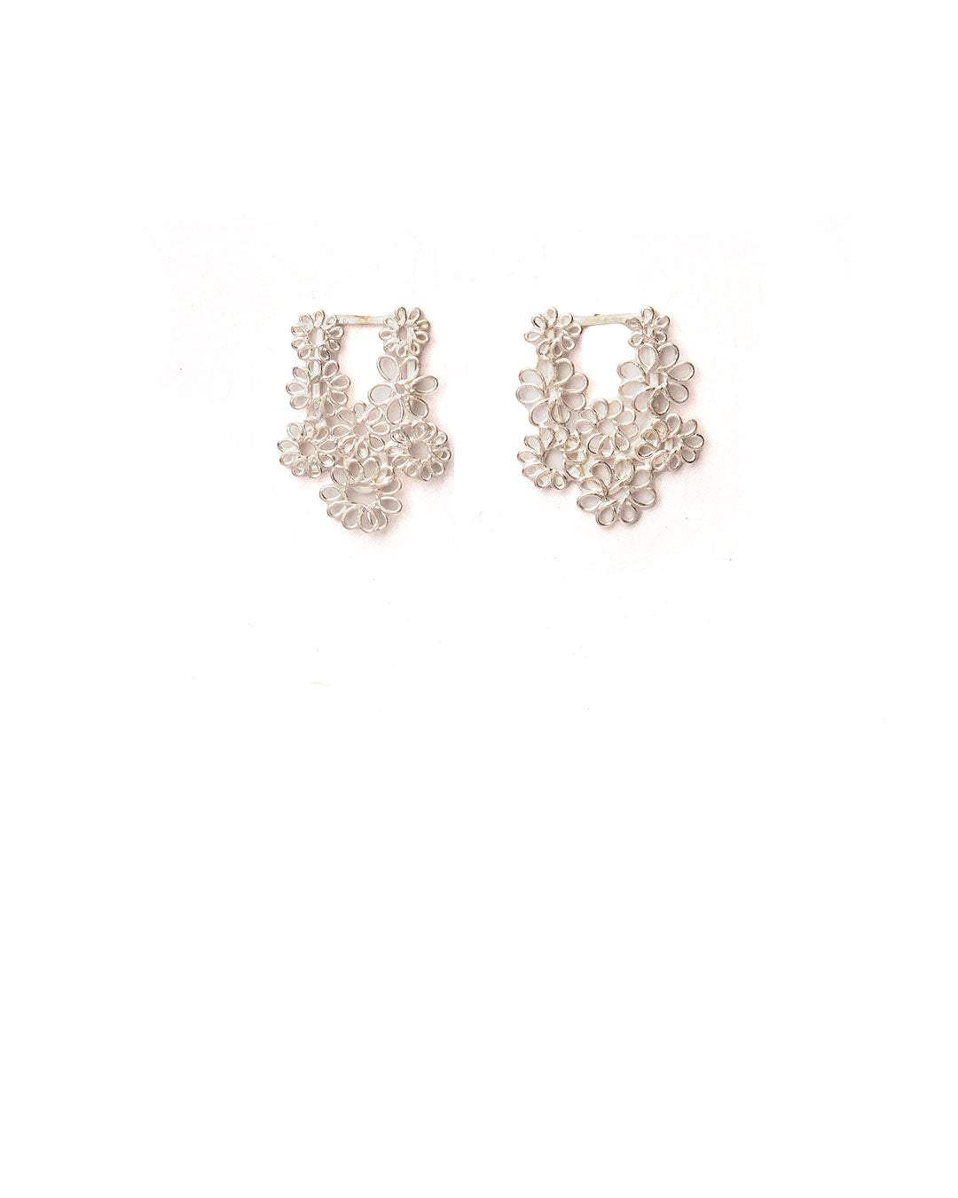 Lace Silver Filigree Earrings - Carla Movia