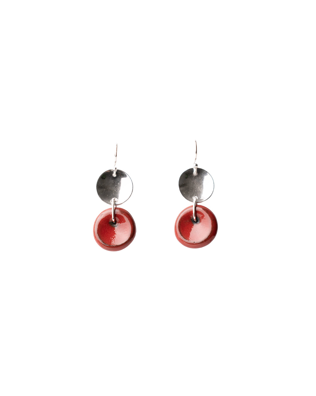 Balance Porcelain and Silver Earrings