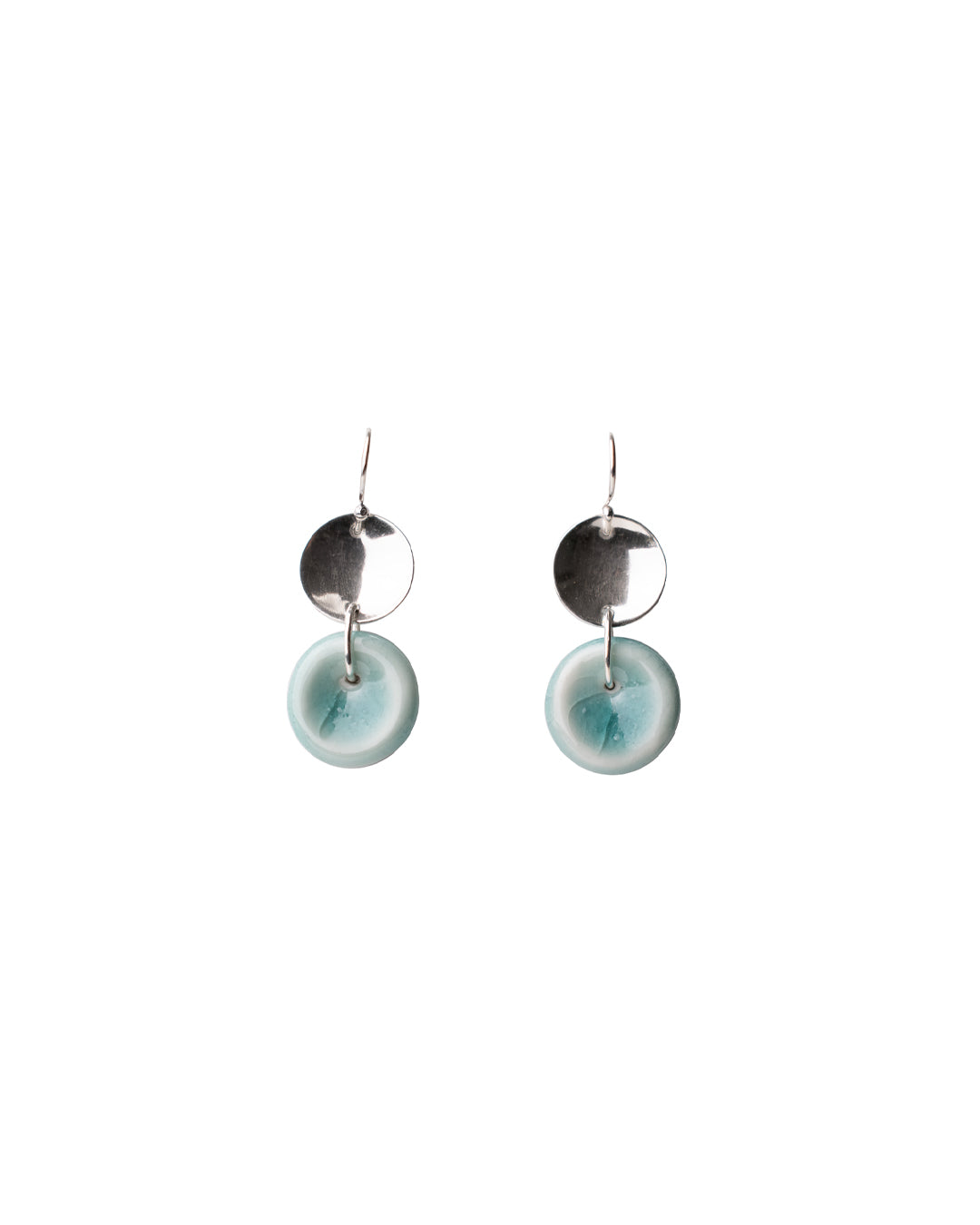 Balance Porcelain and Silver Earrings