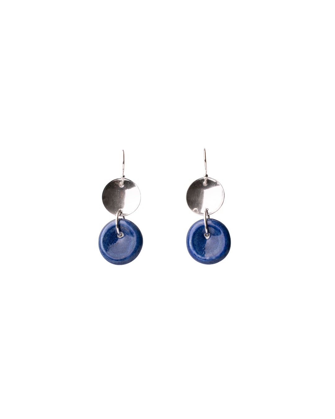 Balance Porcelain and Silver Earrings