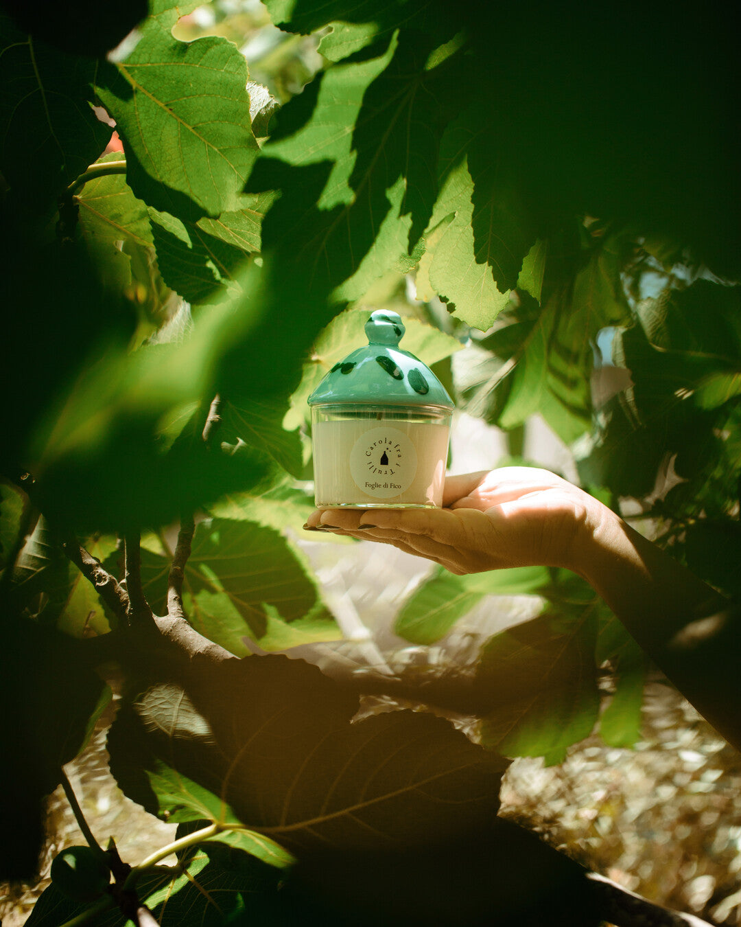 Foglie di Fico - Trullino Candle with ceramic lid