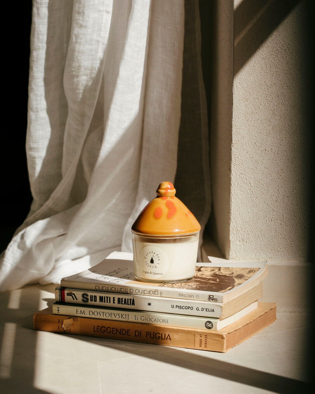 Legna di Quercia - Trullino Candle with ceramic lid