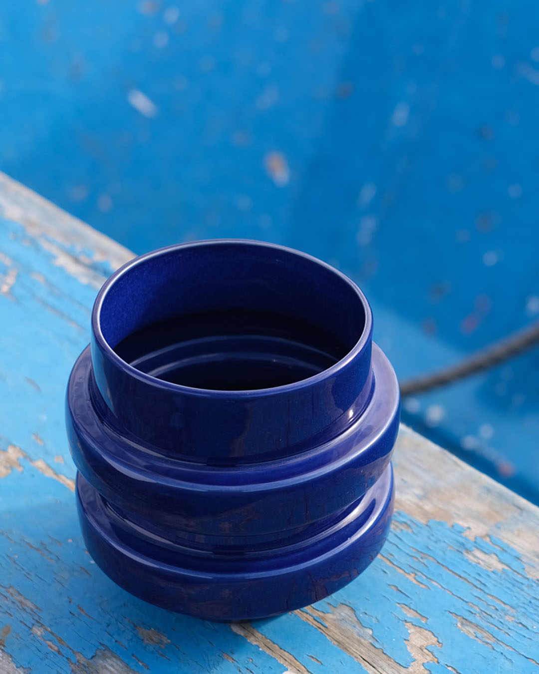 Glazed Boia Clay Pot - Blue