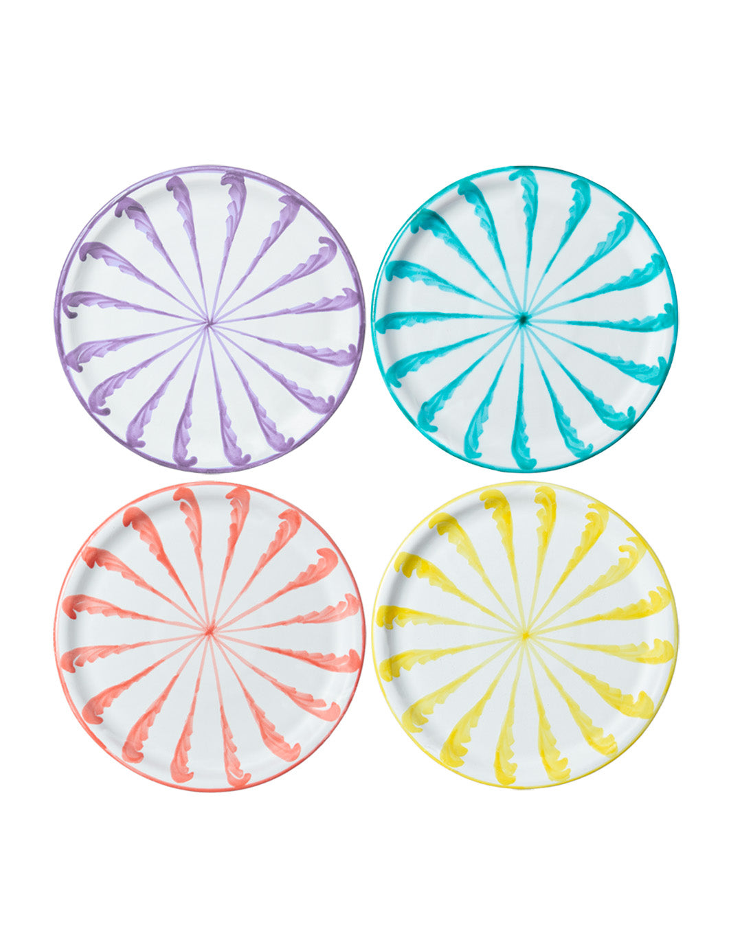 The Candy Cane side plate MIX - Set of 4