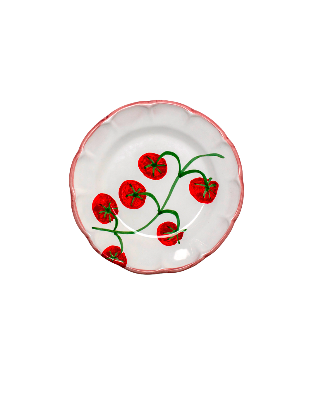 Tomato Breakfast Plate - Red Rim