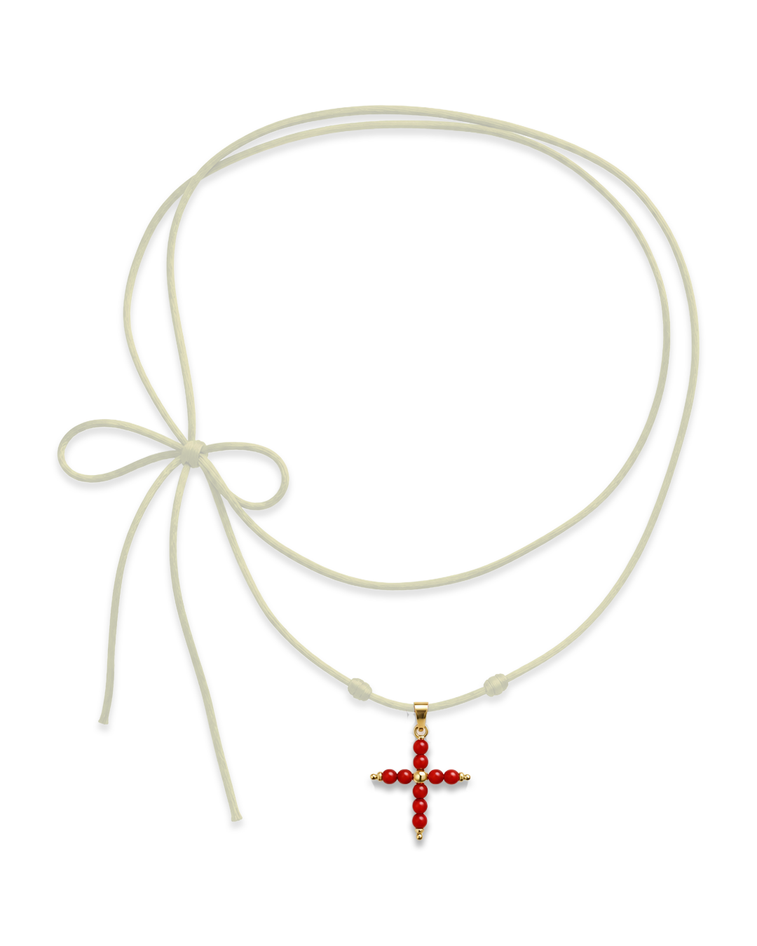 Custom Red Coral Thread Necklace