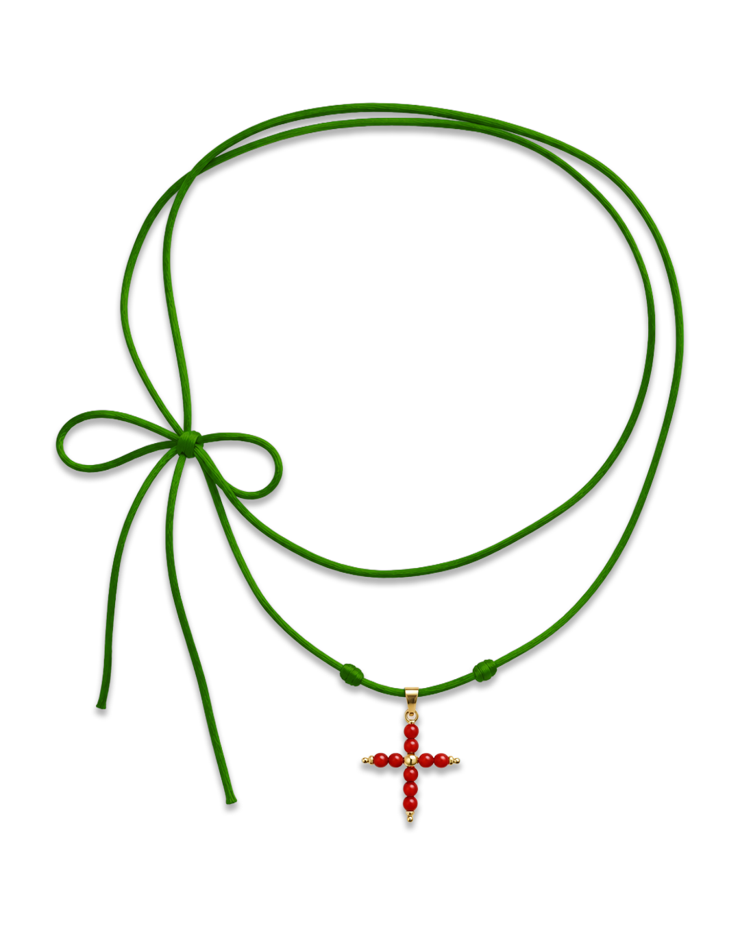Custom Red Coral Thread Necklace