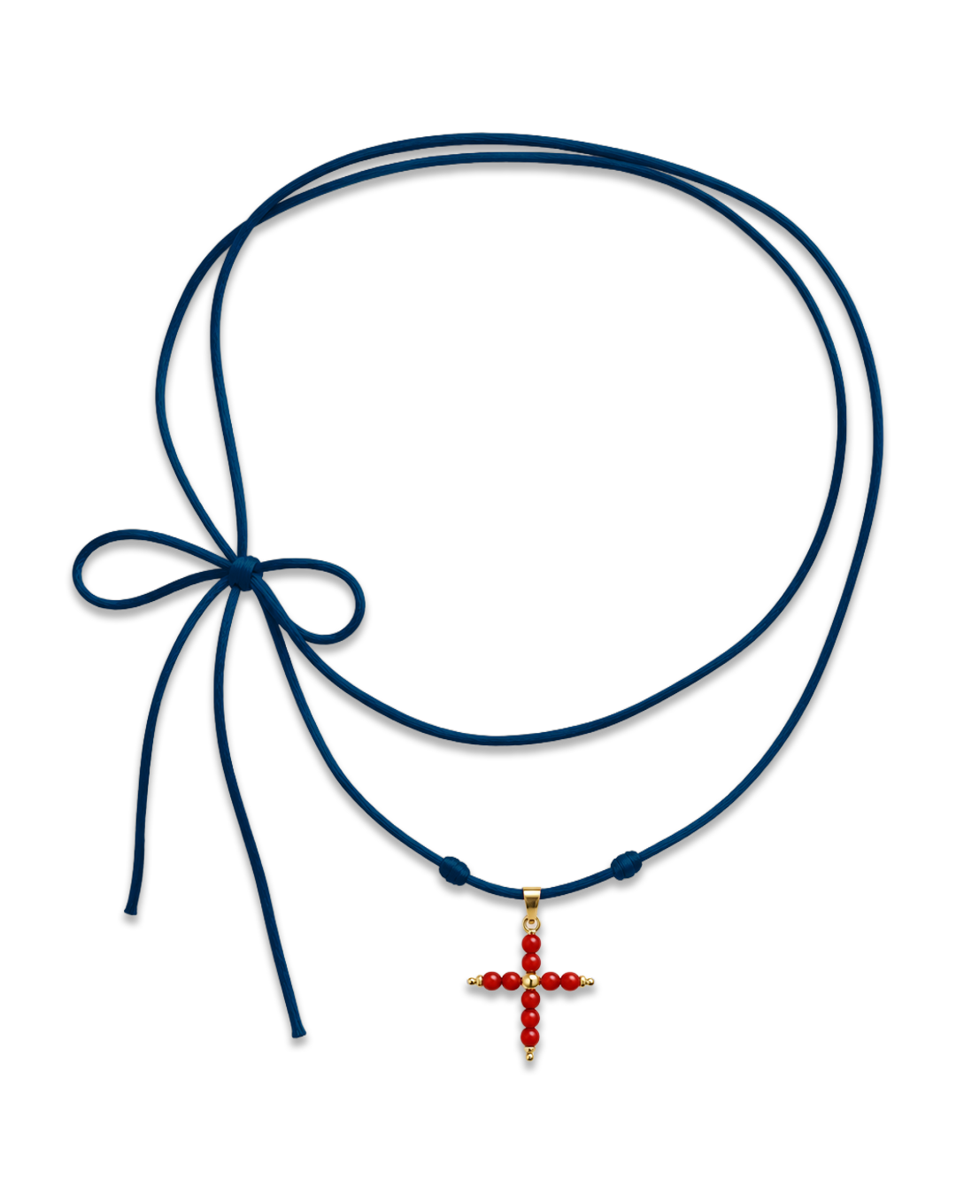 Custom Red Coral Thread Necklace