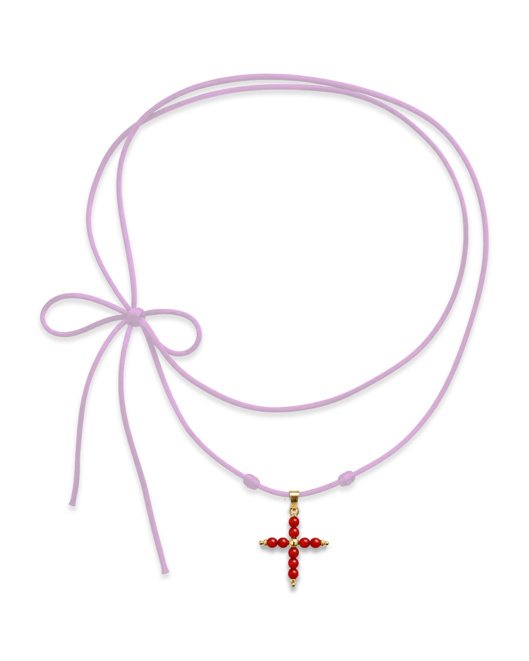 Custom Red Coral Thread Necklace