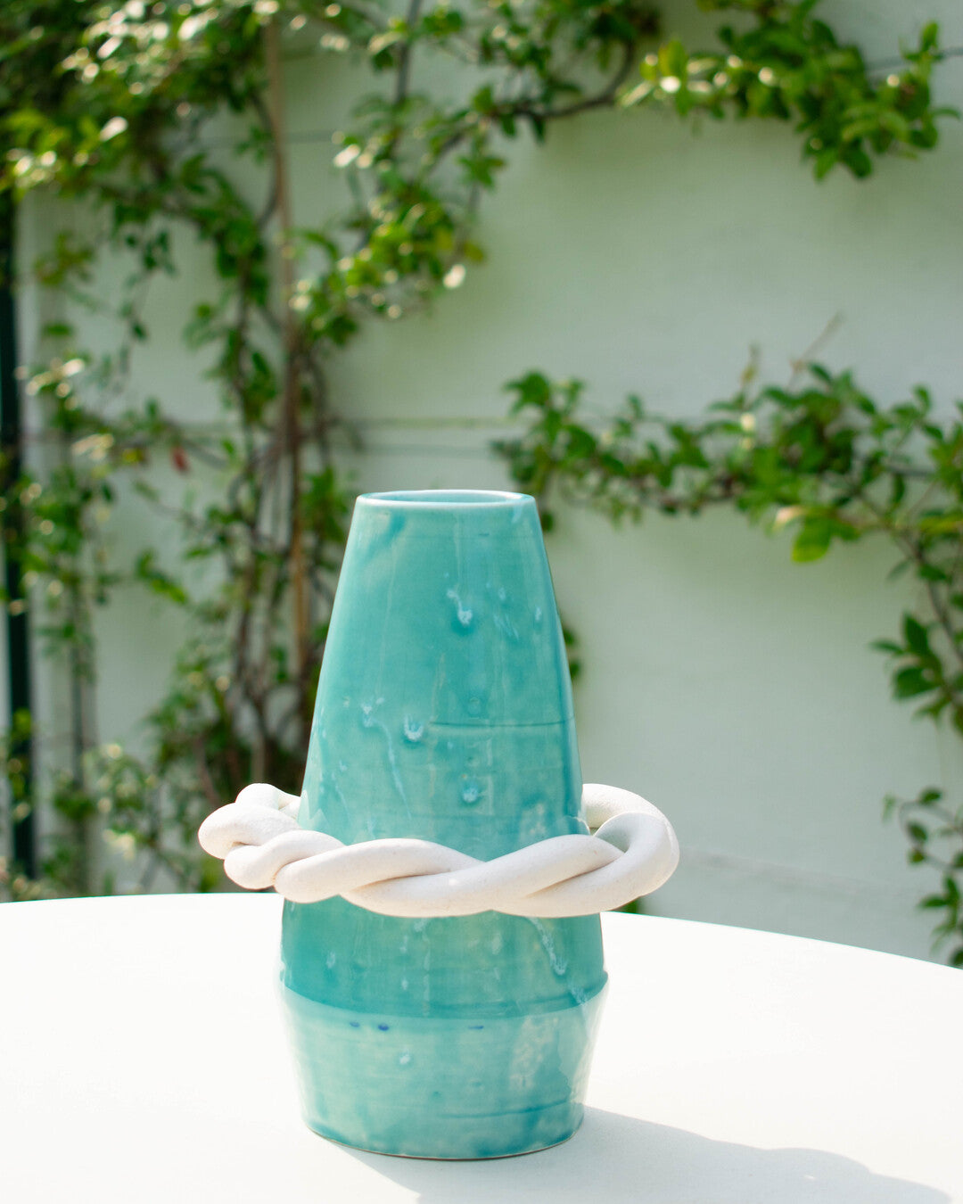 Paduang braided vase - Aquamarine