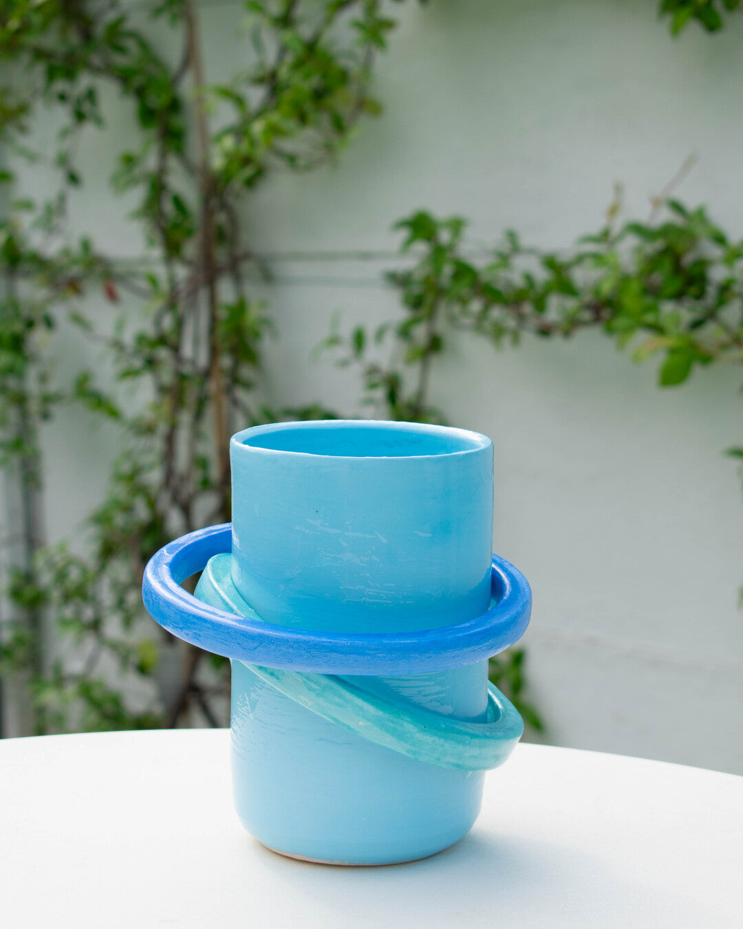 Paduang vase - Bright blue