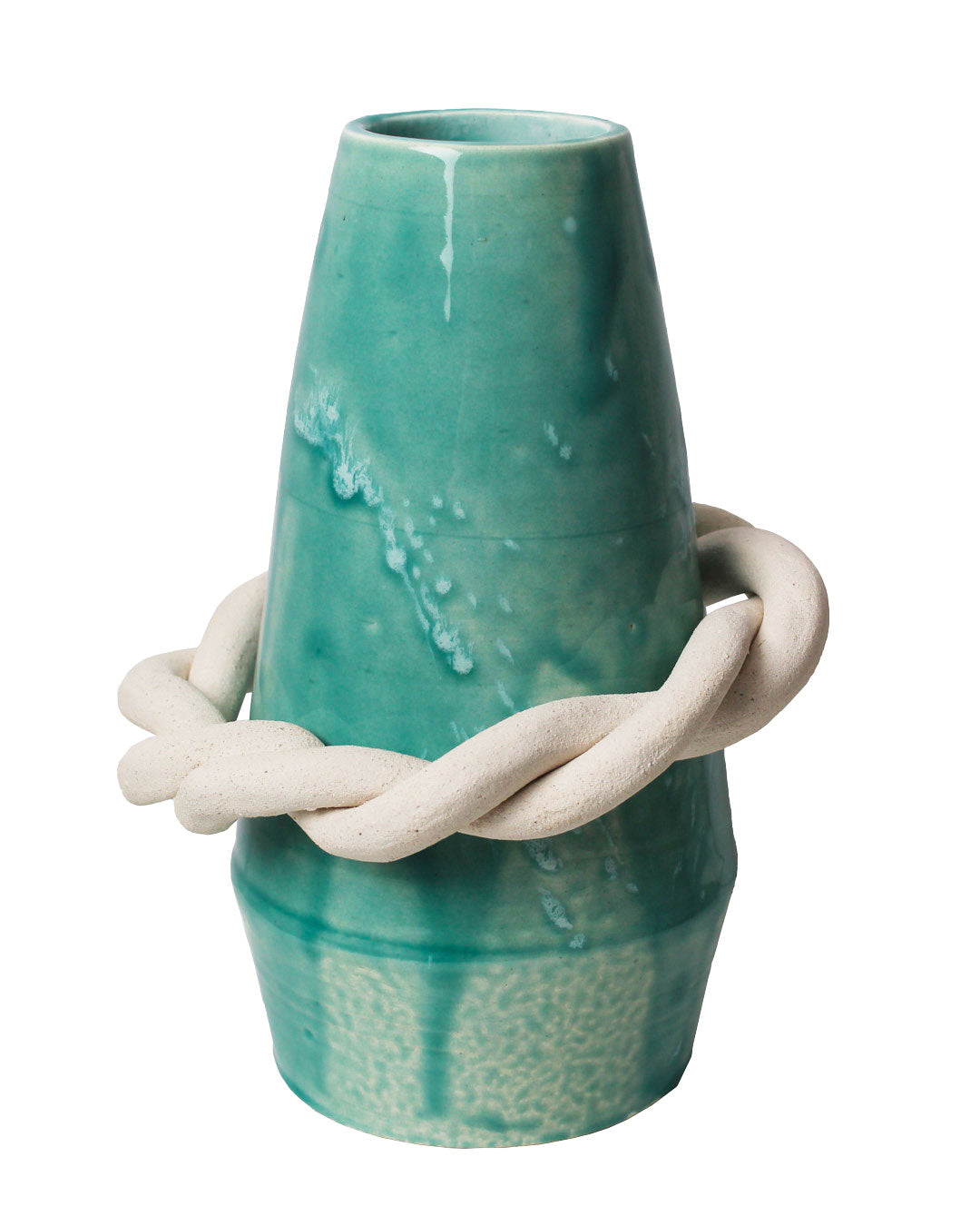 Paduang braided vase - Aquamarine