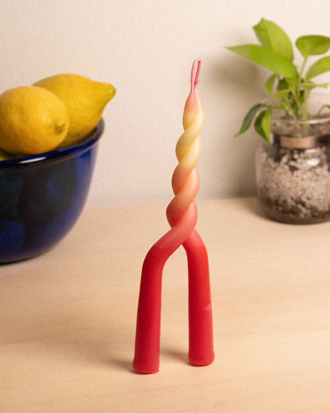 Luna - handmade stick candle