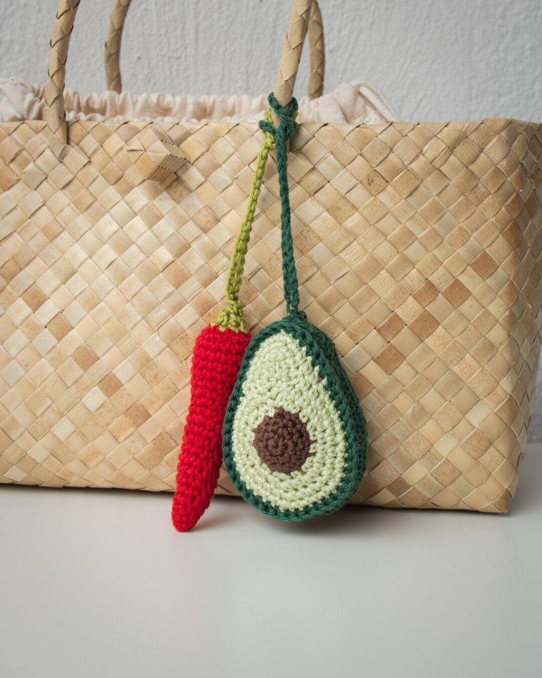 Hot Chili - crochet bag charm