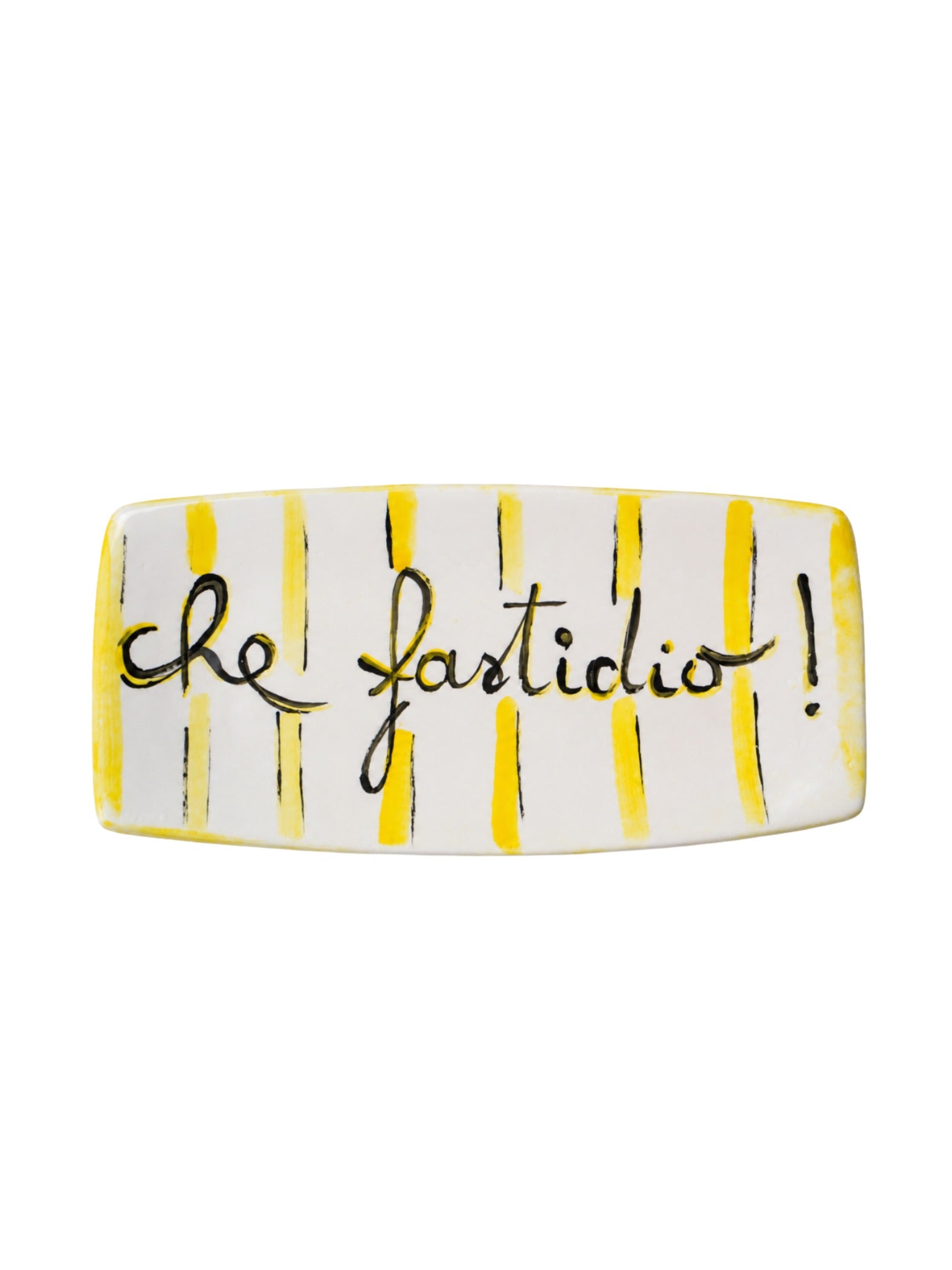 Striped Rectangular Tray – “Che fastidio”