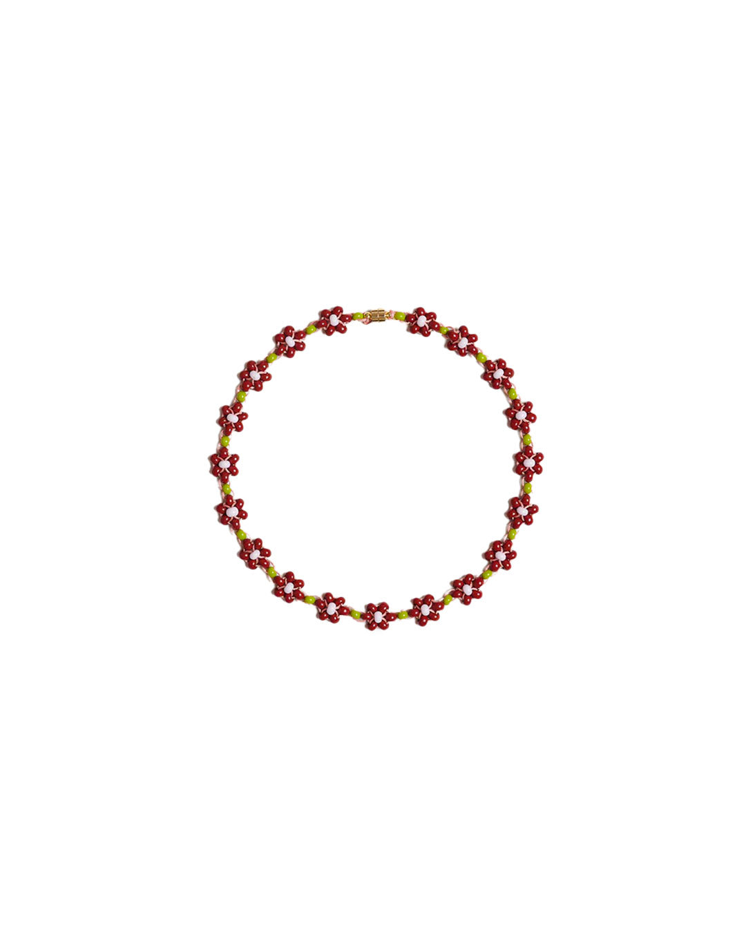 Tour de cou Fleur en petites perles de verre