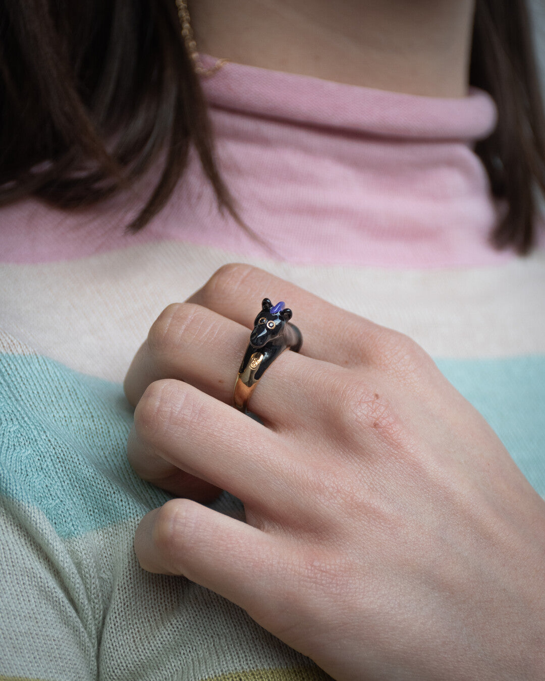 Indigo - Crazy Horse ring