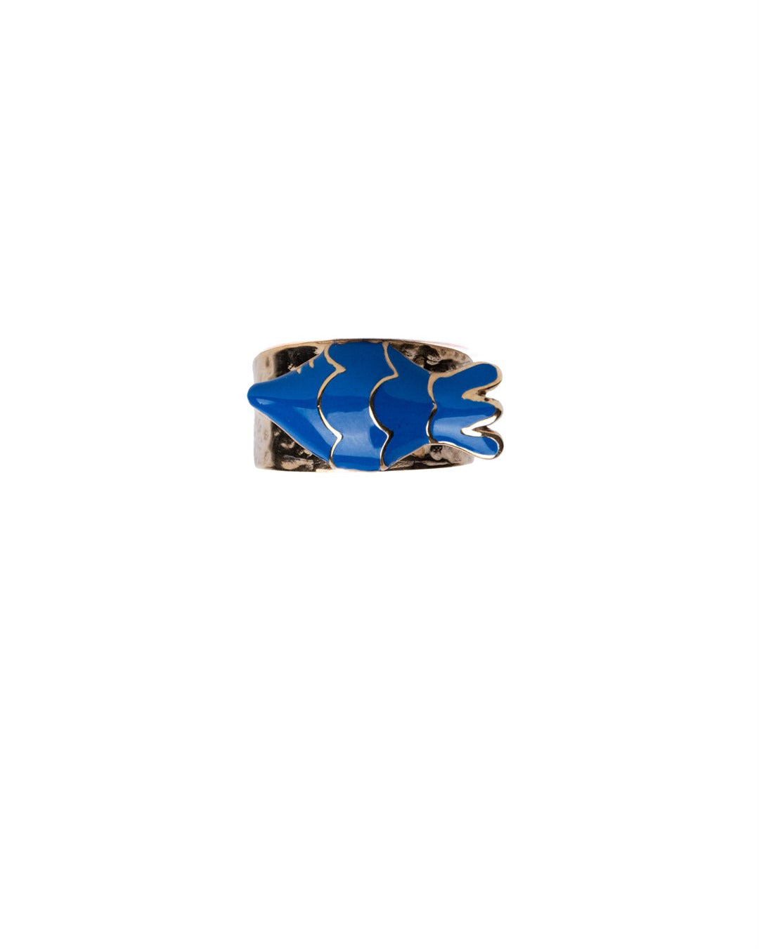 Gino Fish Ring Gold Handmade handcrafted jewelry fun colorful