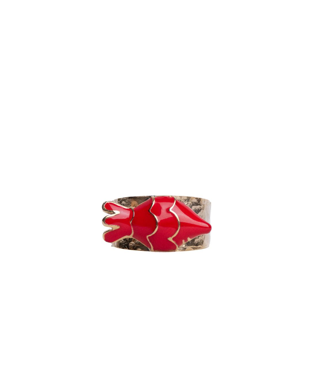 Gino Fish Ring Gold Handmade handcrafted jewelry fun colorful