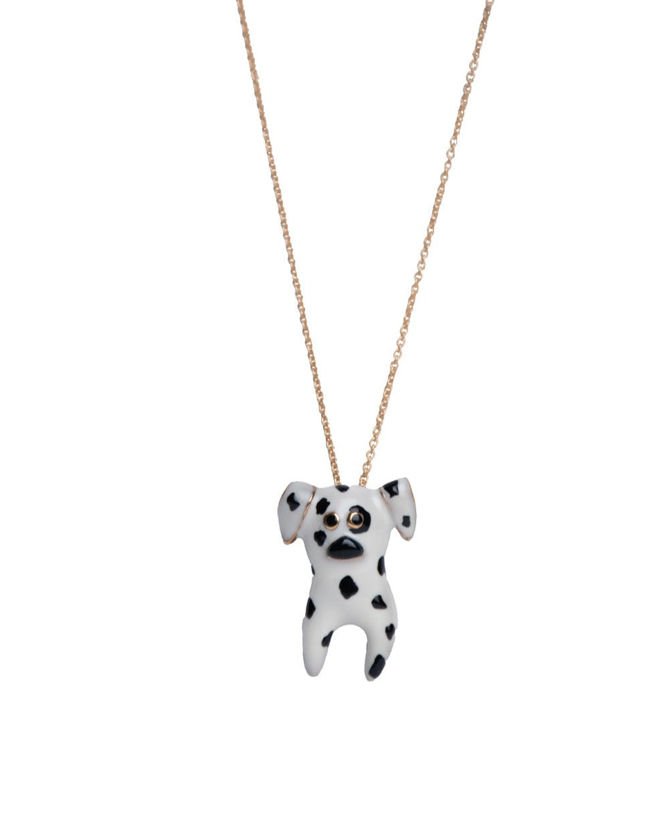 ダルメシアン　Dalmatian　ネックレス　WISP　K10 WG Gianna Dalmatian Necklace - Chic Pig