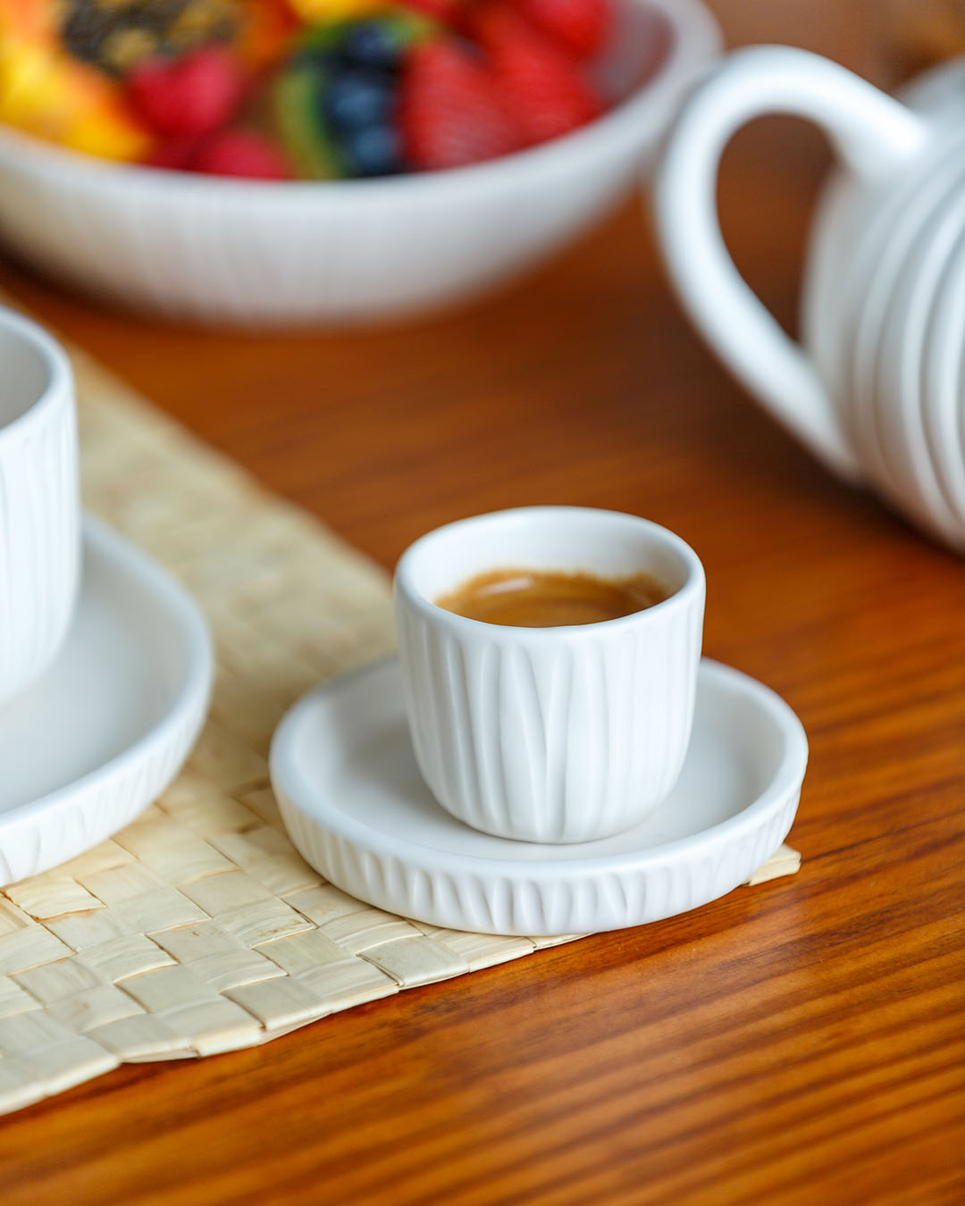 Tasse à café et assiette Natura